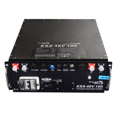 ভালো দাম 1C স্ট্যান্ডার্ড ডিসচার্জ রেট সৌর শক্তি স্টোরেজ ব্যাটারি 48V100Ah বিএমএস সুরক্ষা এবং যোগাযোগের সাথে RS232/485 পিপি শেল অনলাইন